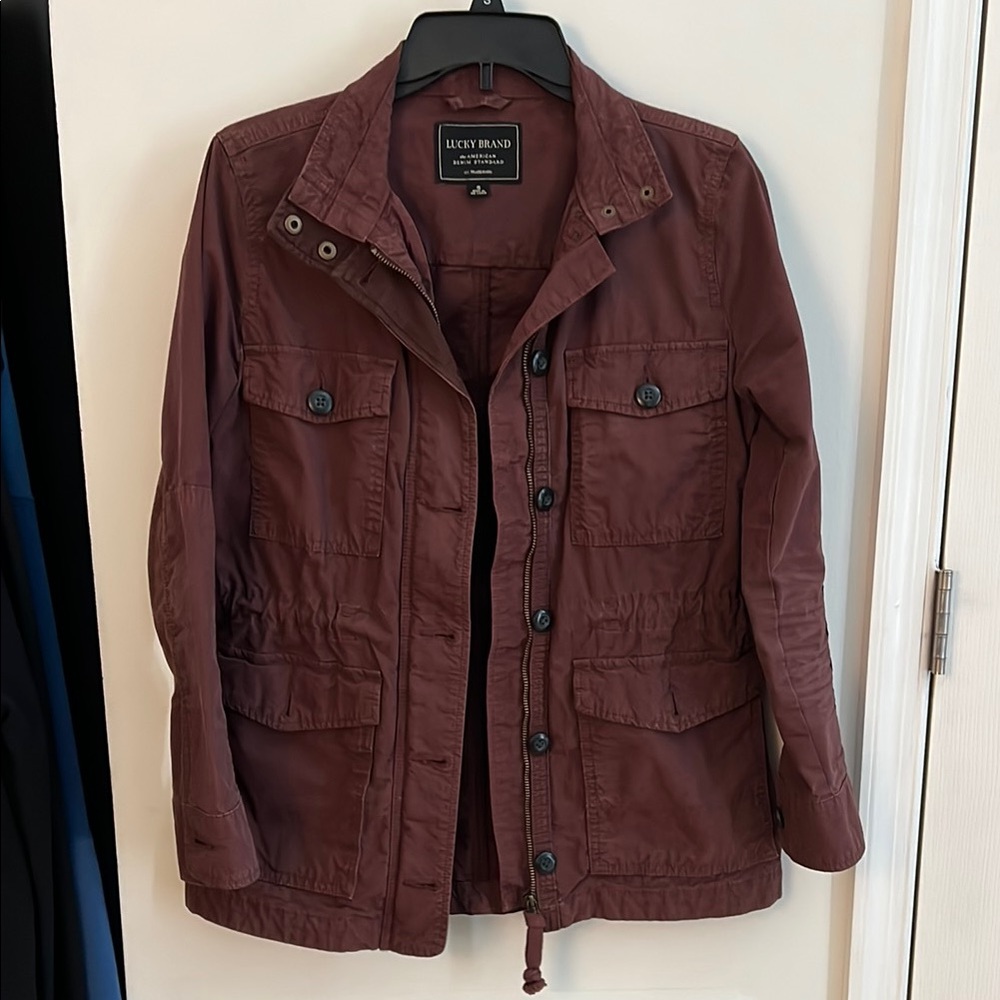 Lucky Brand Maroon Utility Lightweight Jacket